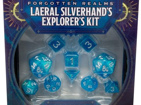 D&D Dungeons & Dragons Forgotten Realms Laeral Silverhands Explorers Kit Dice Set Supply