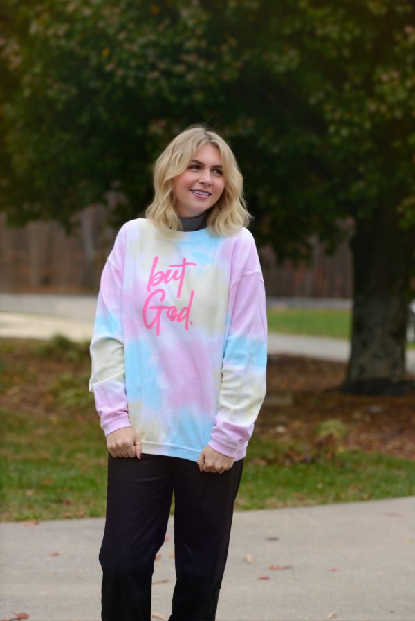 But God ~ Tie Dye Corded Crew Supply