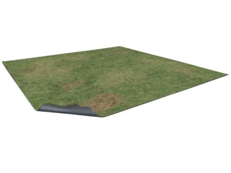 Grassy Fields Gaming Mat 2x2 - Grid on Sale