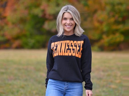 Dark Mode TENNESSEE Crewneck {orange ink} For Sale