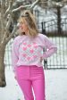 Checkerboard Hearts ~ Crewneck Fleece For Discount