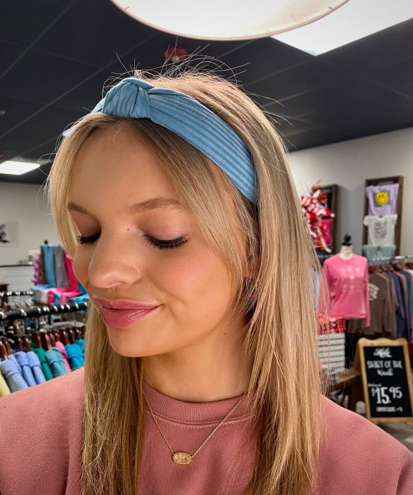 Classic Ribbed Knot Headband For Cheap