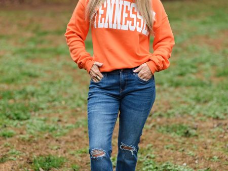 TENNESSEE {Orange Crewneck Fleece} Hot on Sale